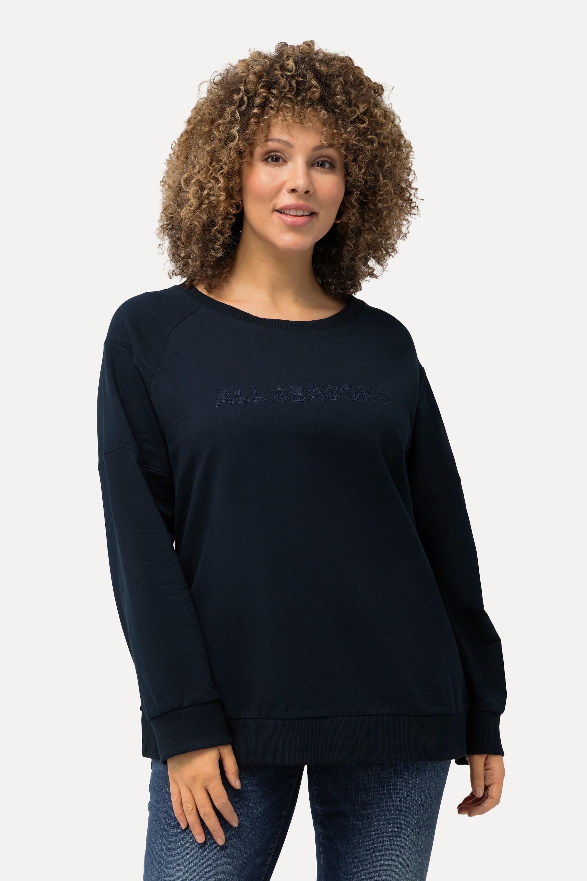 Ulla Popken  Sweatshirt, Stickerei, Classic, Rundhals, Langarm 