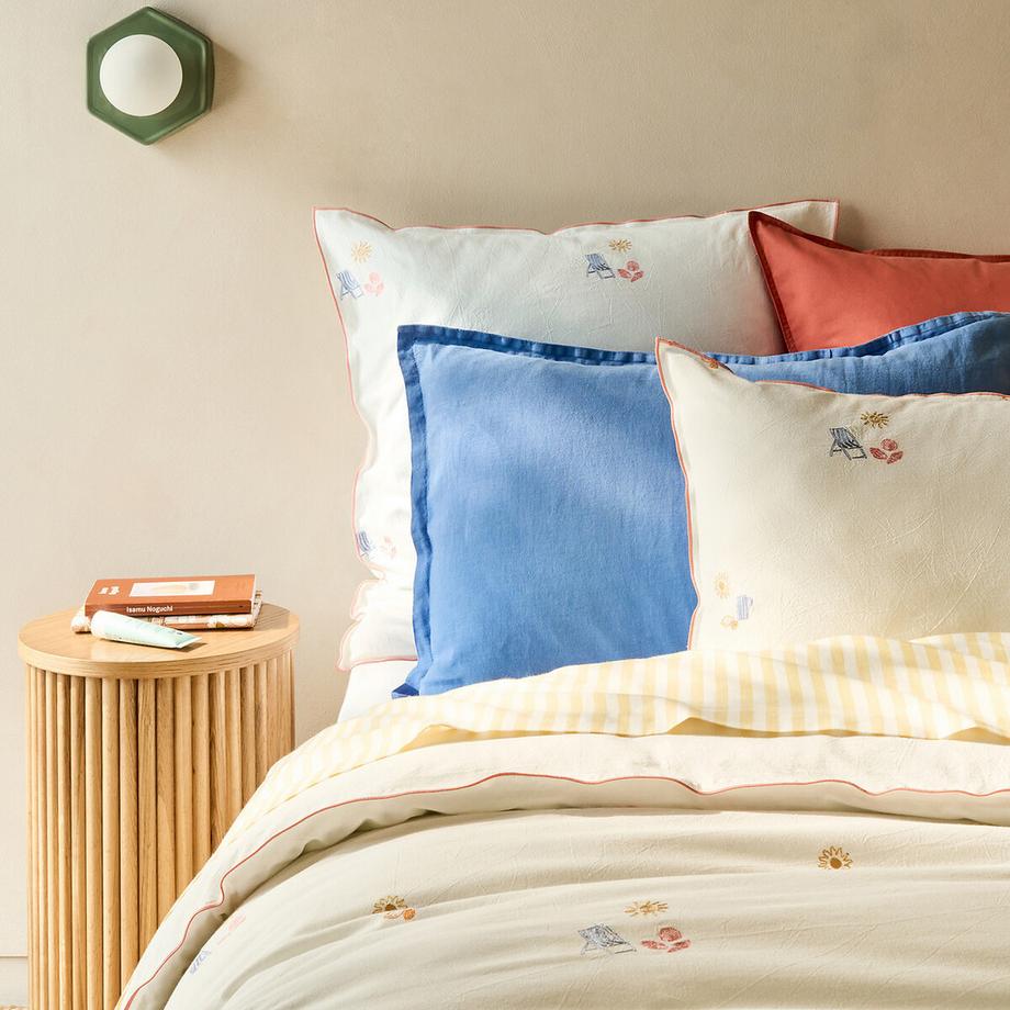 La Redoute Intérieurs SOMERO Kissenbezug aus Baumwolle im Vintage-Stil mit Stickerei  