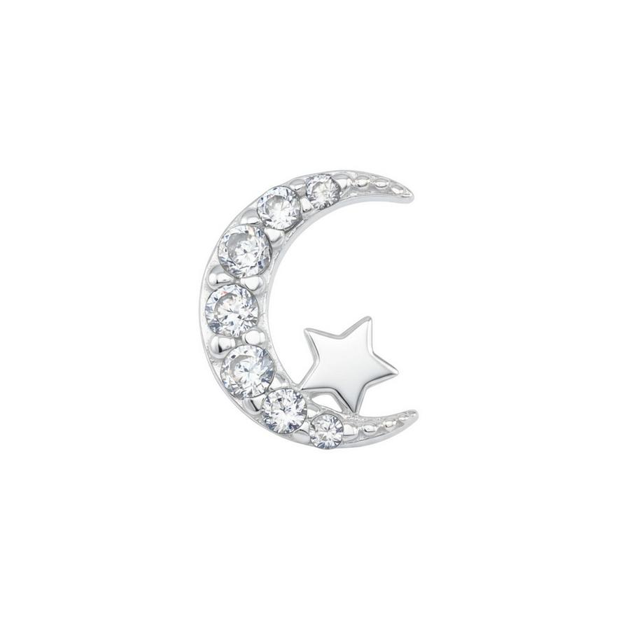 Maxte  Mondund SternOhrstecker mit Zirkonia 