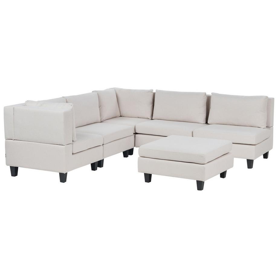 Ecksofa mit Ottomane aus Stoff  UNSTAD