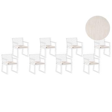 Set di 8 cuscini per sedie en Lino sintetico Moderno SASSARI PREMIUM