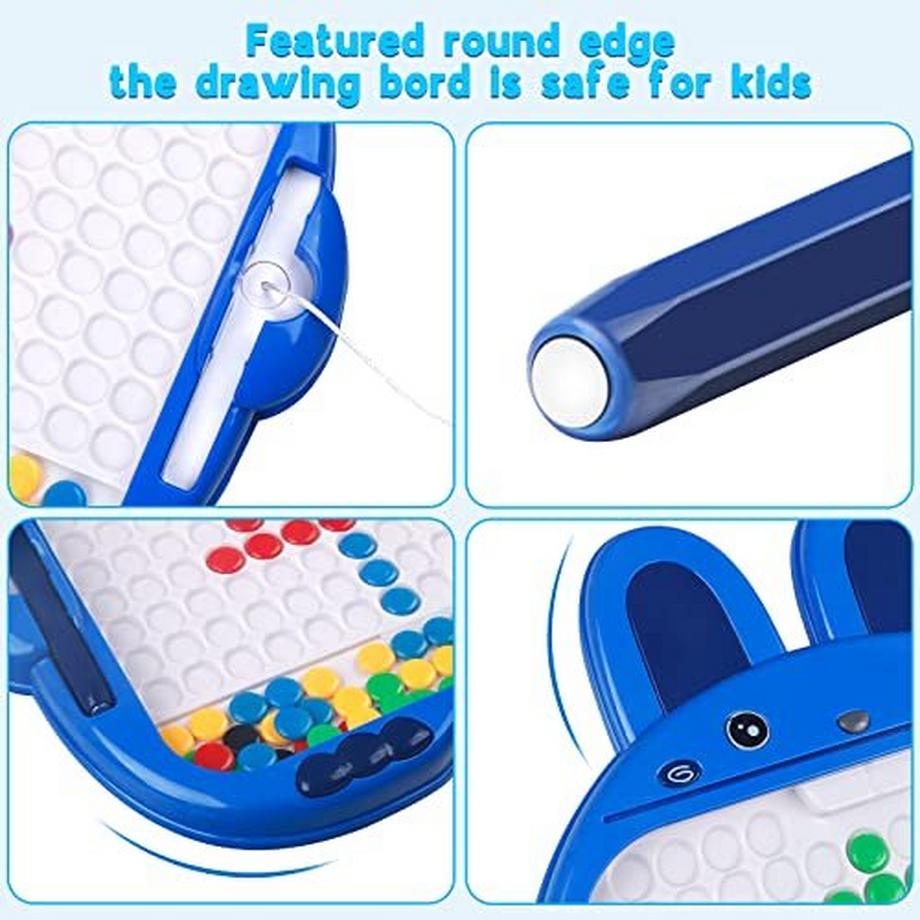 Activity-board  Tableau magnétique pour enfants, planche à dessin, planche à dessin magnétique, tableau de peinture de lapin, tableau magique avec deux crayons magnétiques 