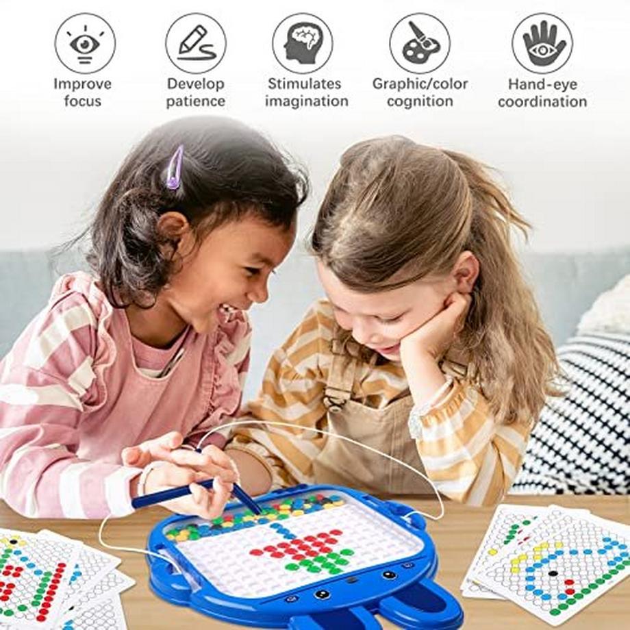 Activity-board  Tableau magnétique pour enfants, planche à dessin, planche à dessin magnétique, tableau de peinture de lapin, tableau magique avec deux crayons magnétiques 