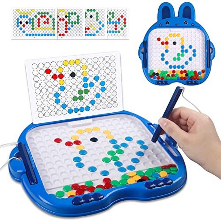 Activity-board  Tableau magnétique pour enfants, planche à dessin, planche à dessin magnétique, tableau de peinture de lapin, tableau magique avec deux crayons magnétiques 