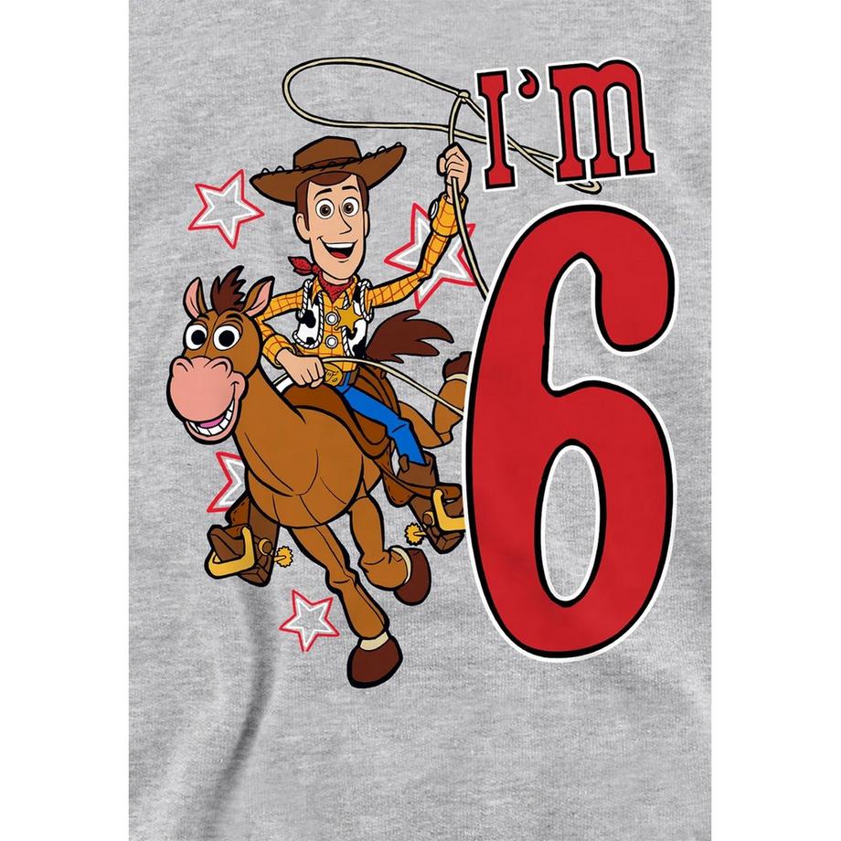 Toy Story  I'm 6 Hoodie Zum Überziehen, Meliert, Geburtstag 