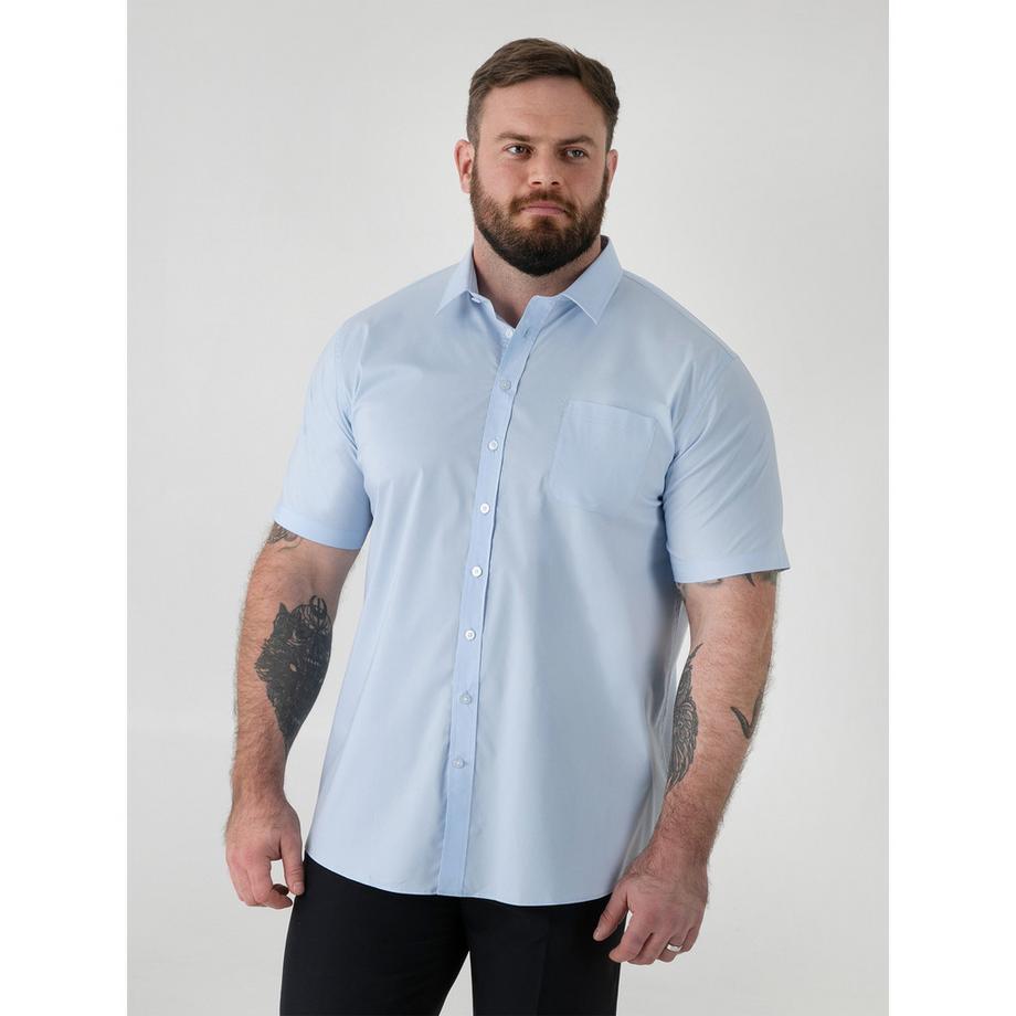 Duke  Chemise Extensible Manches Courtes Grande Taille Lucas 