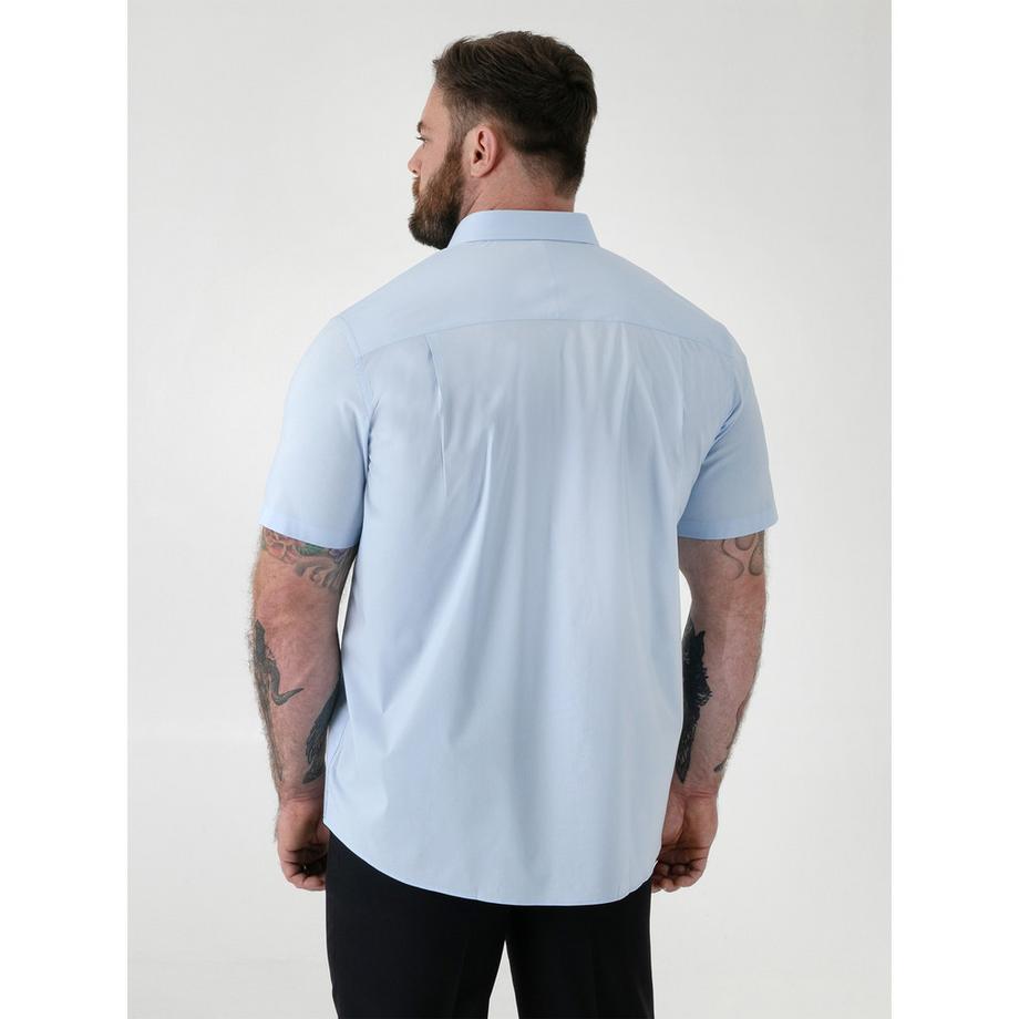 Duke  Chemise Extensible Manches Courtes Grande Taille Lucas 