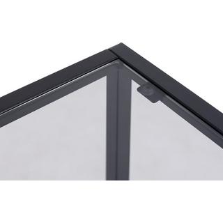 mutoni Table de nuit Randall verre noir 40x35  