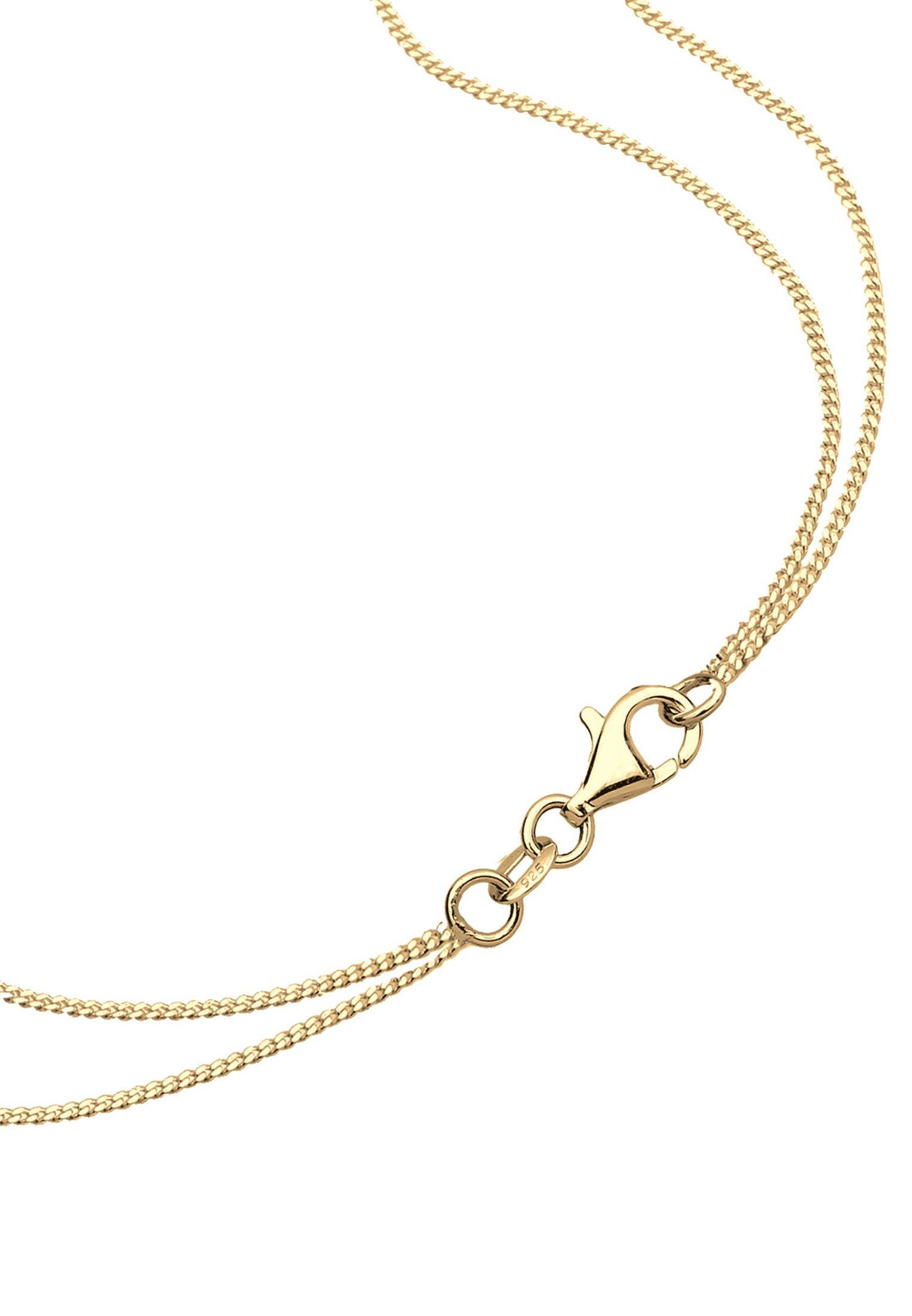 Elli  Halskette Layer-Design Feder Kristall 