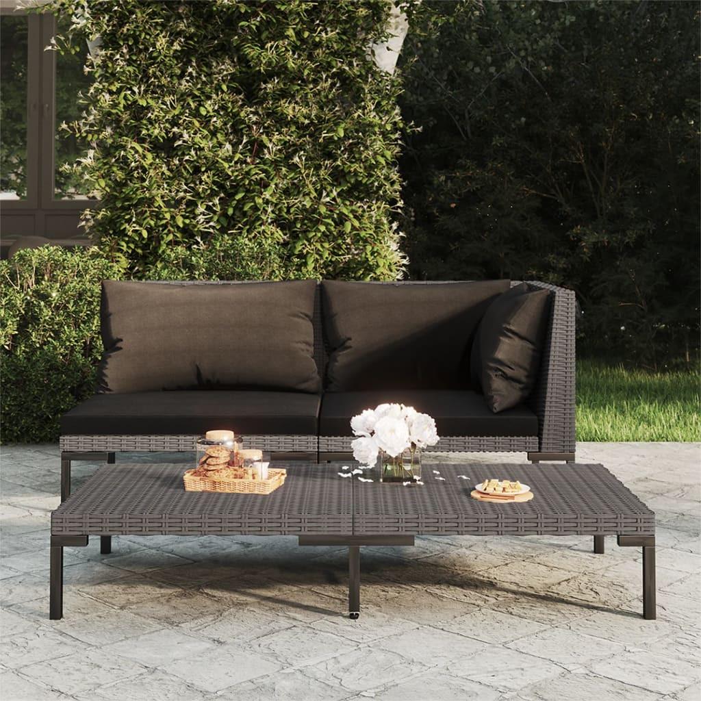 VidaXL Gartensofa poly-rattan  