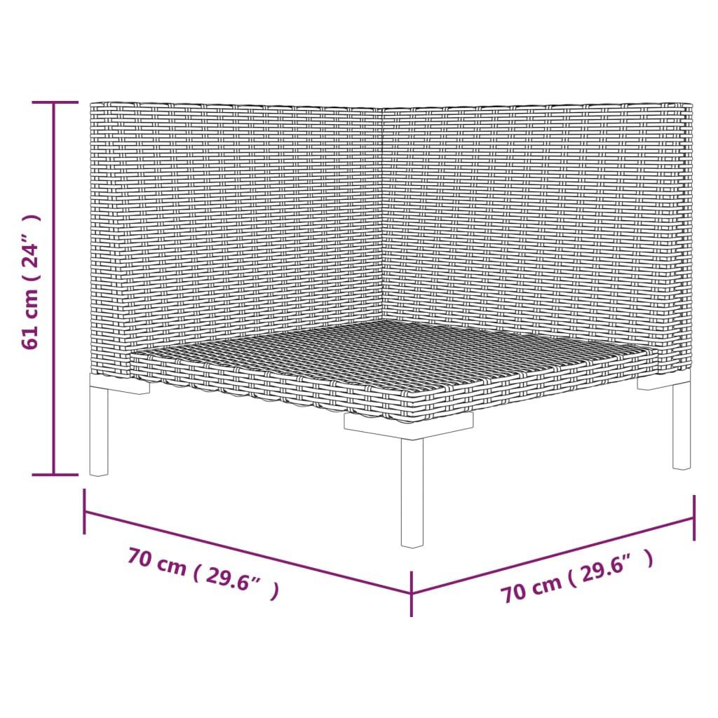 VidaXL Canapé de jardin rotin synthétique  