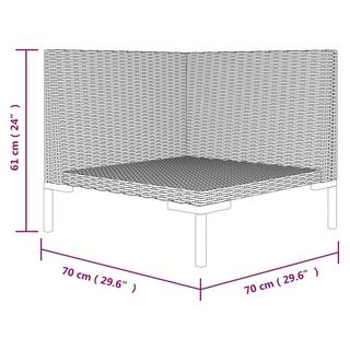 VidaXL Canapé de jardin rotin synthétique  