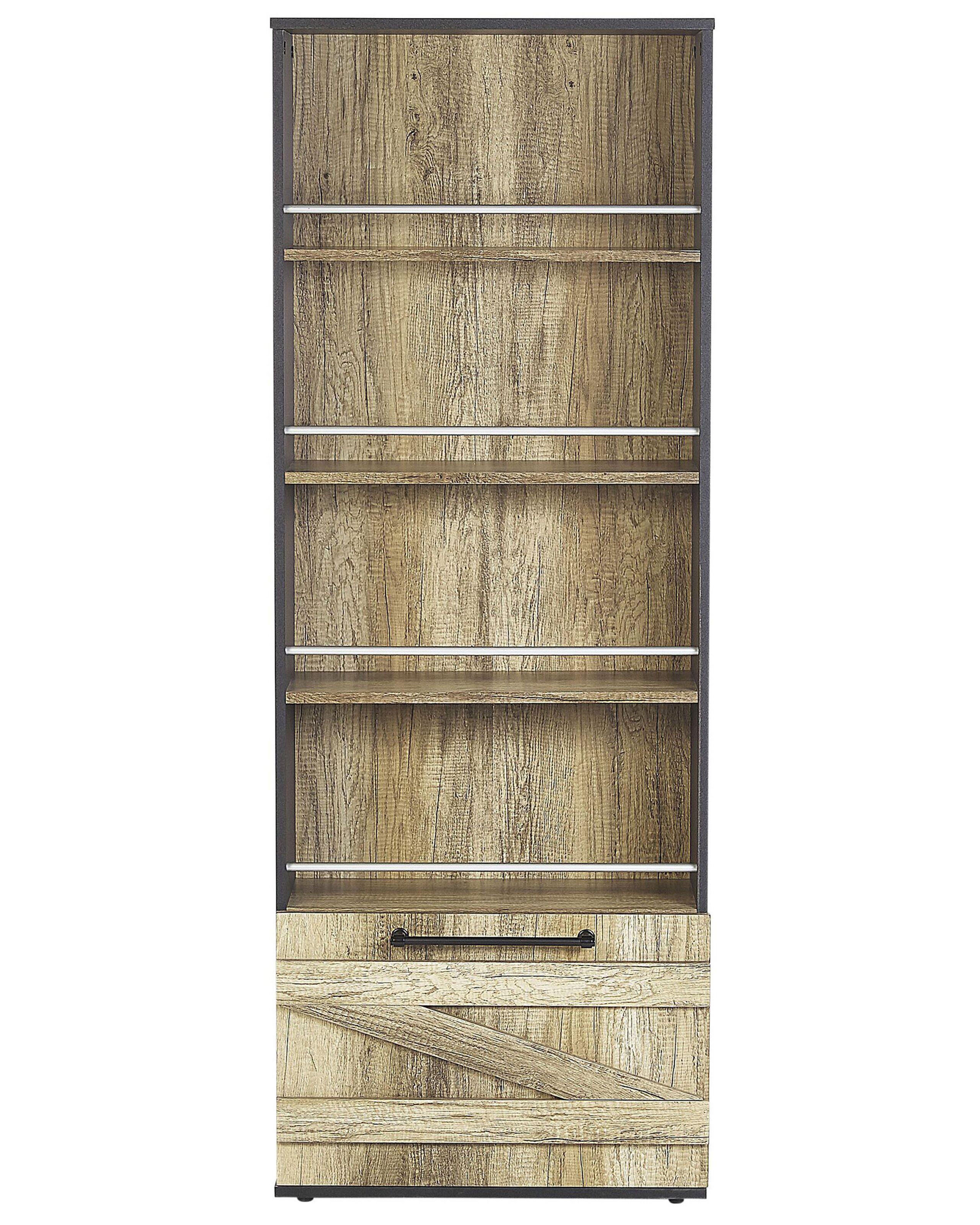 Beliani Bücherregal mit 4 Ebenen aus Faserplatte Industriell SALTER  