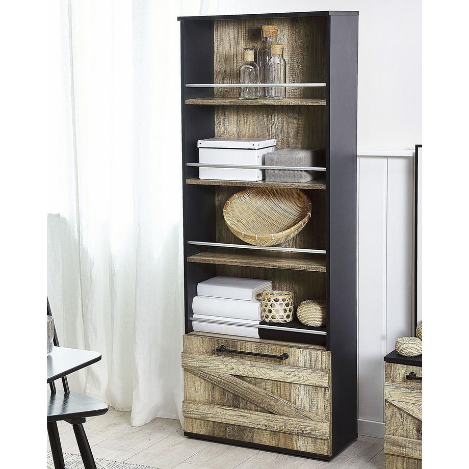 Beliani Bücherregal mit 4 Ebenen aus Faserplatte  SALTER  