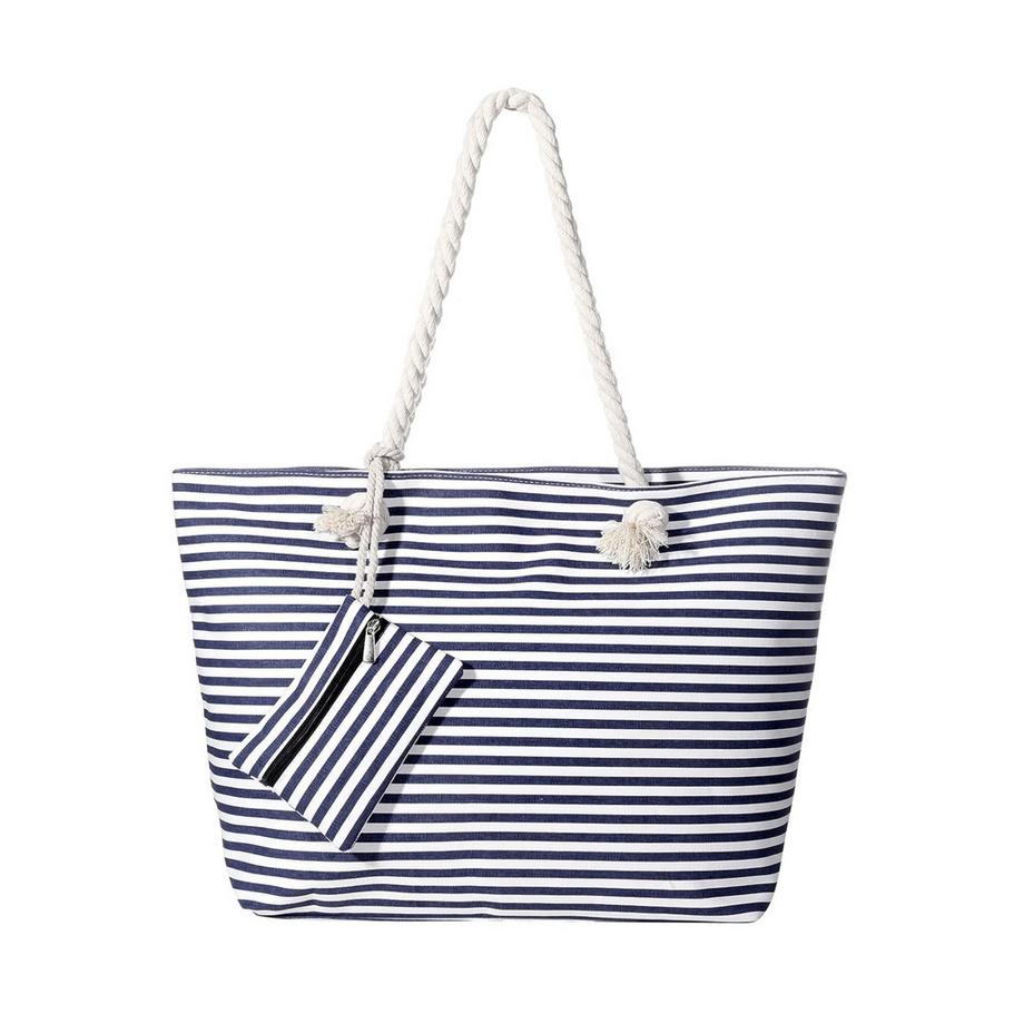 Große wasserabweisende Strandtasche mit Reißverschluss