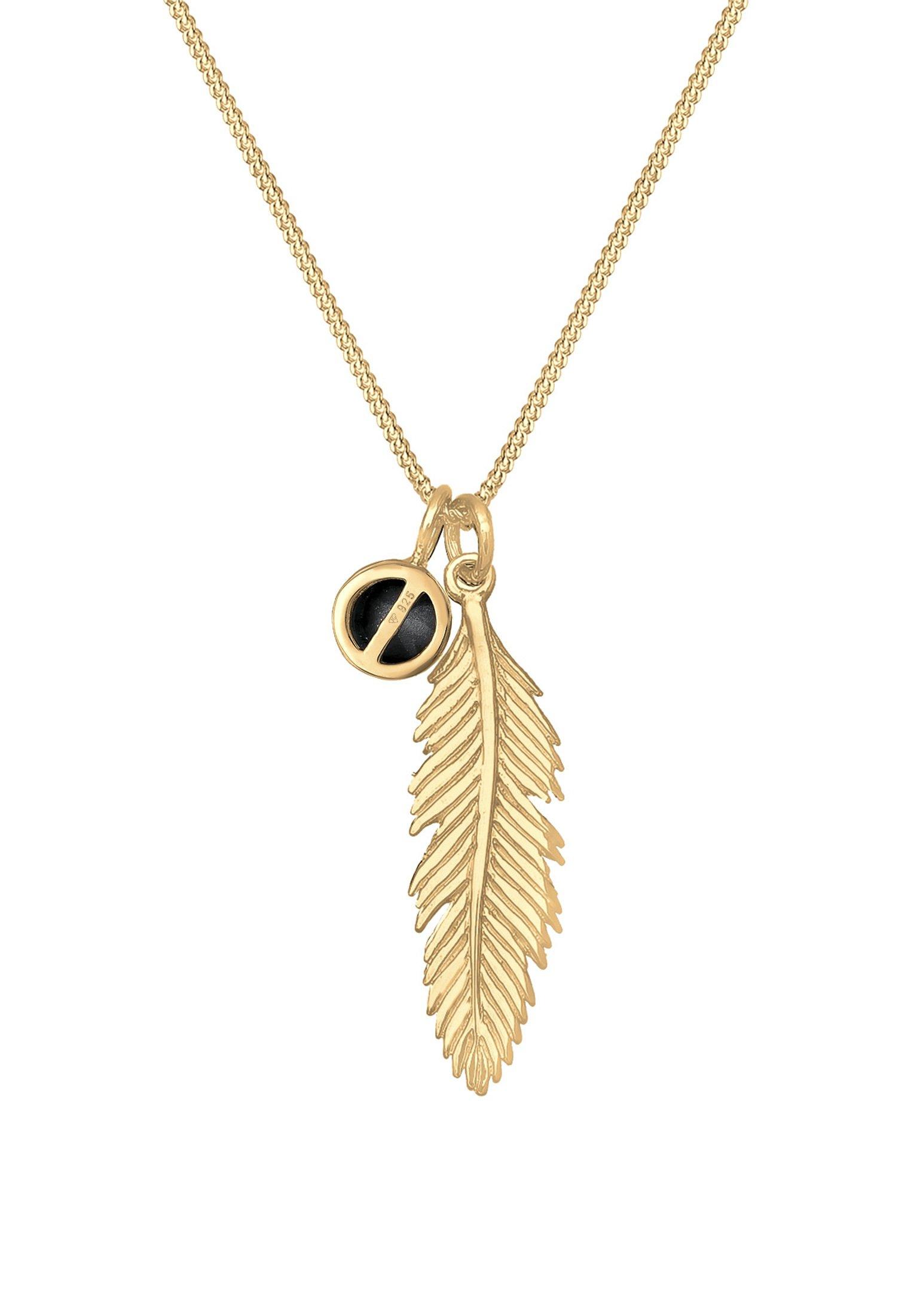 Elli  Halskette Feder Anhänger Kristall 