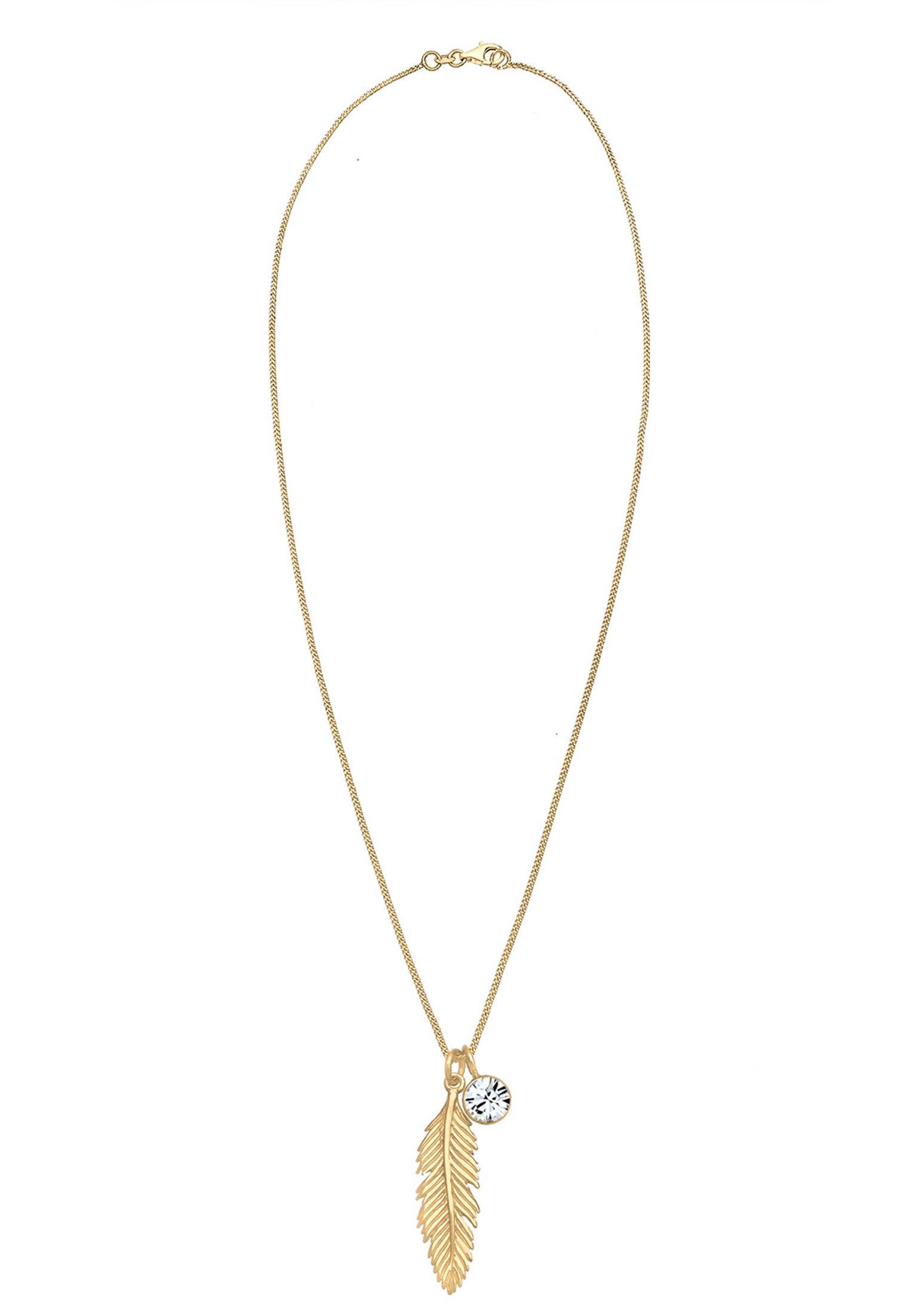 Elli  Halskette Feder Anhänger Kristall 