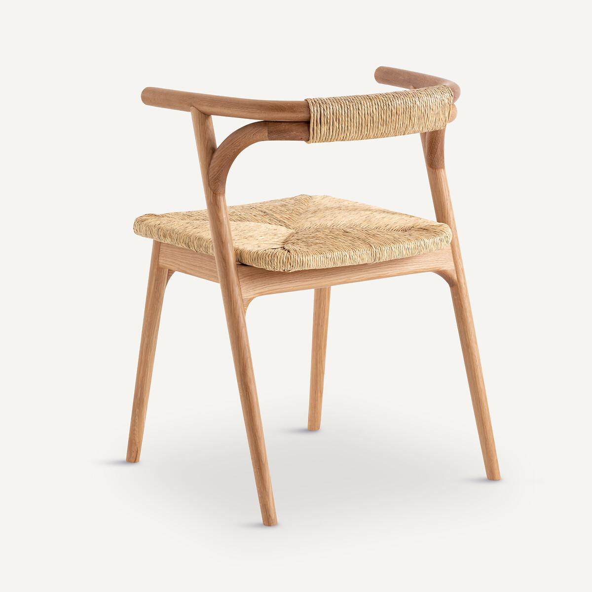 AM.PM Fauteuil de table en chêne et paille  