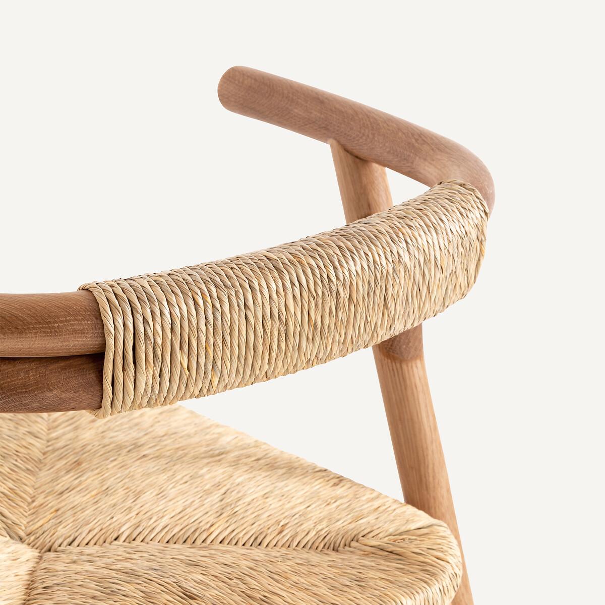 AM.PM Fauteuil de table en chêne et paille  