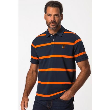 JP1880  Maglia polo in jersey con righe e mezze maniche, fino alla tg. 8XL 