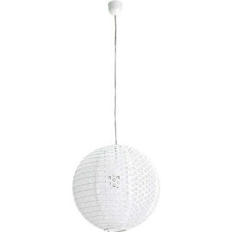 mutoni Lampe à suspension Spring White ronde 50x50  