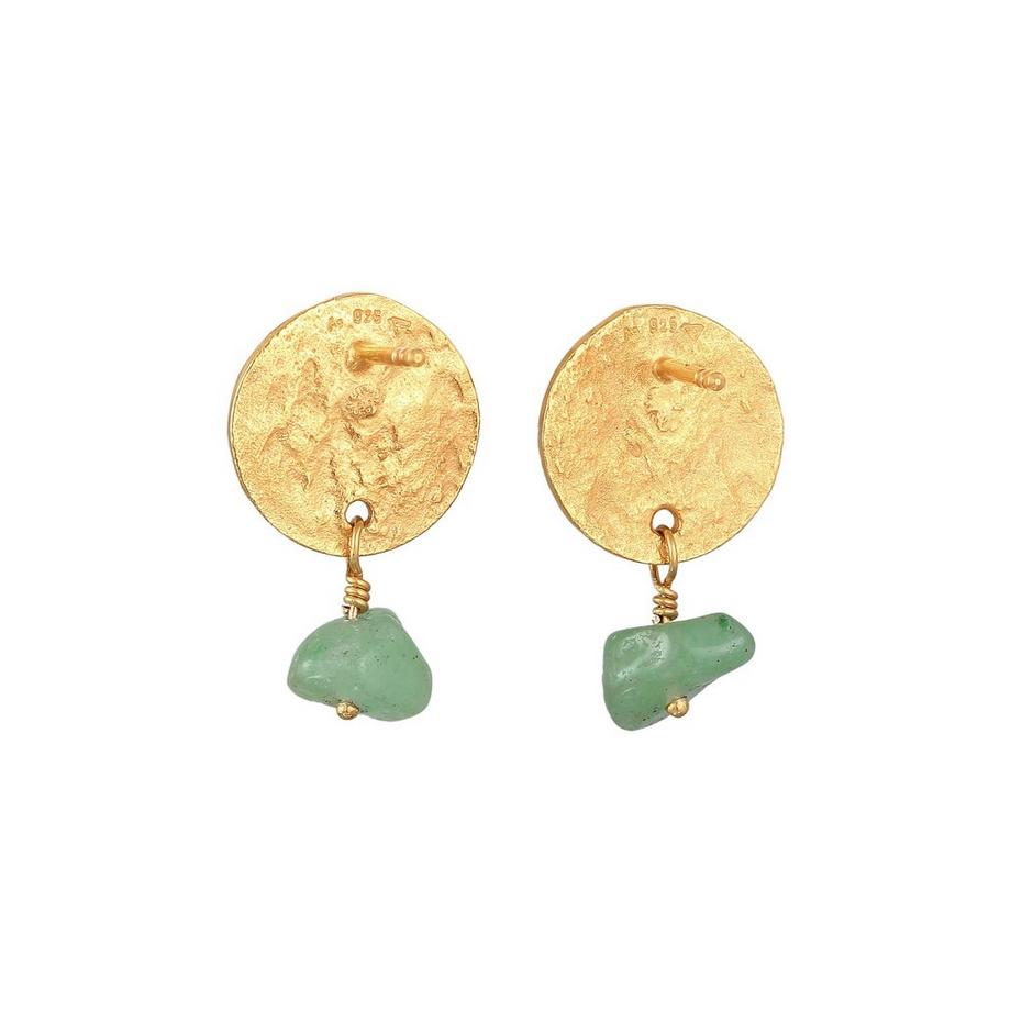 Elli  Ohrringe Plättchen Vintage Aventurin 