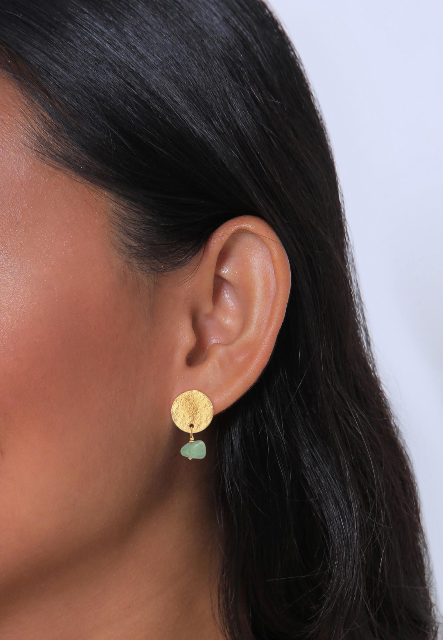 Elli  Boucles d'Oreilles Femmes Pendentif D'oreilles Plaquettes Vintage Martelé 