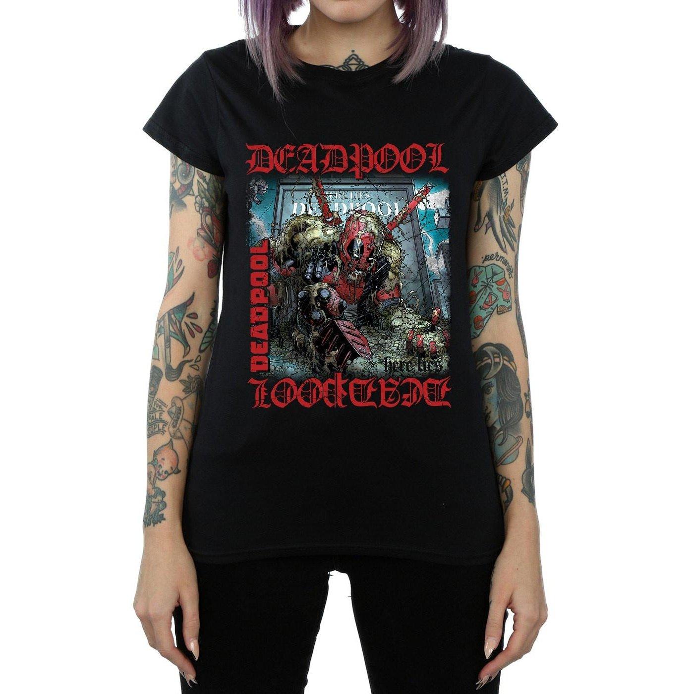 MARVEL  Here Lies Deadpool TShirt 