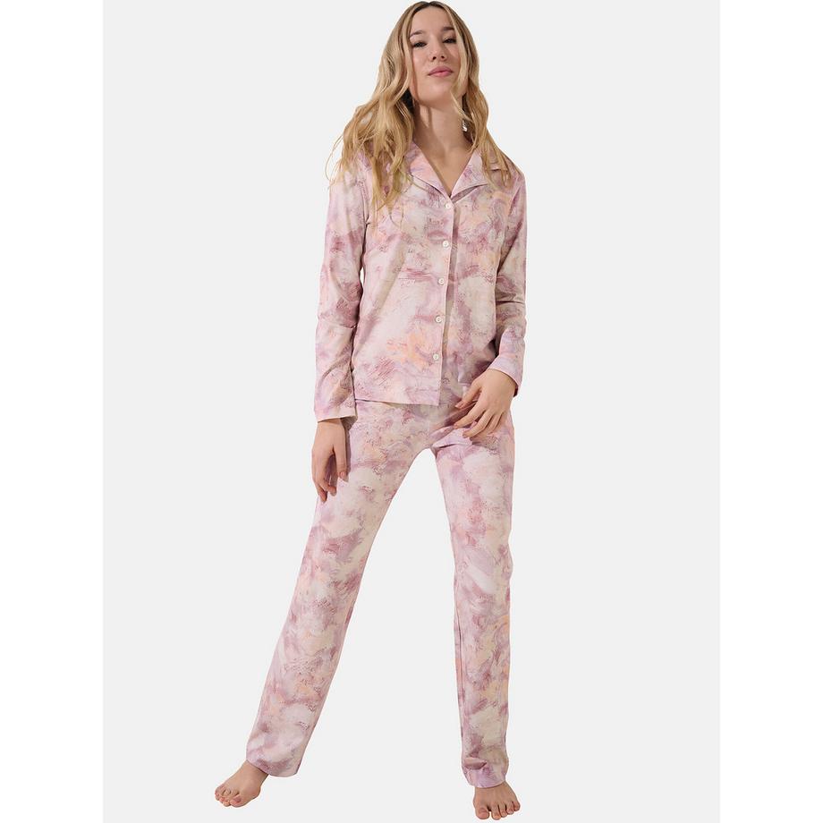 Pyjama pantalon chemise manches longues Olena