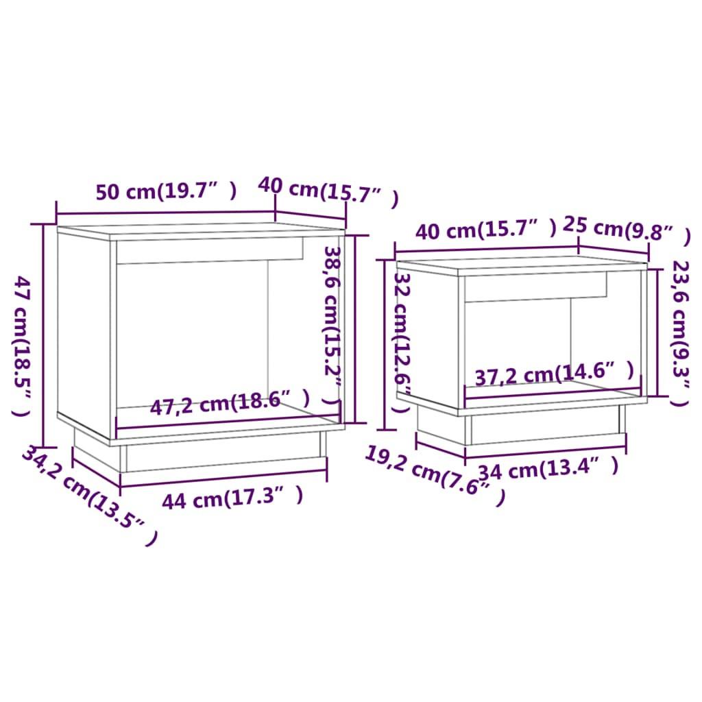 VidaXL Table basse bois  