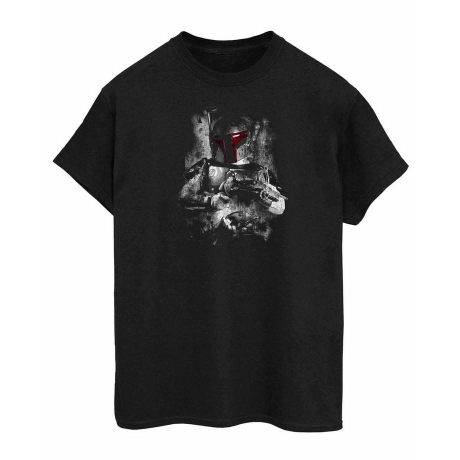 Maglietta Boba Fett Effetto Invecchiato Cotone