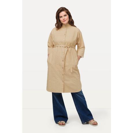 Ulla Popken Giacca Lunga Texture Rigata Maniche 3/4  