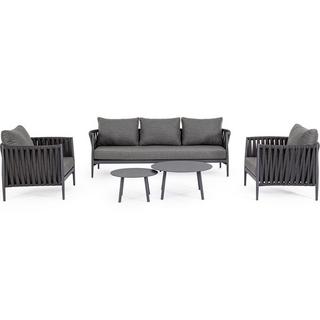 mutoni Garten Couchtisch Aminta anthrazit (2er-Set)  