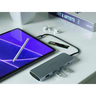 SATECHI  USB-C Slim Alu Multiport Hub mit SSD Fach 