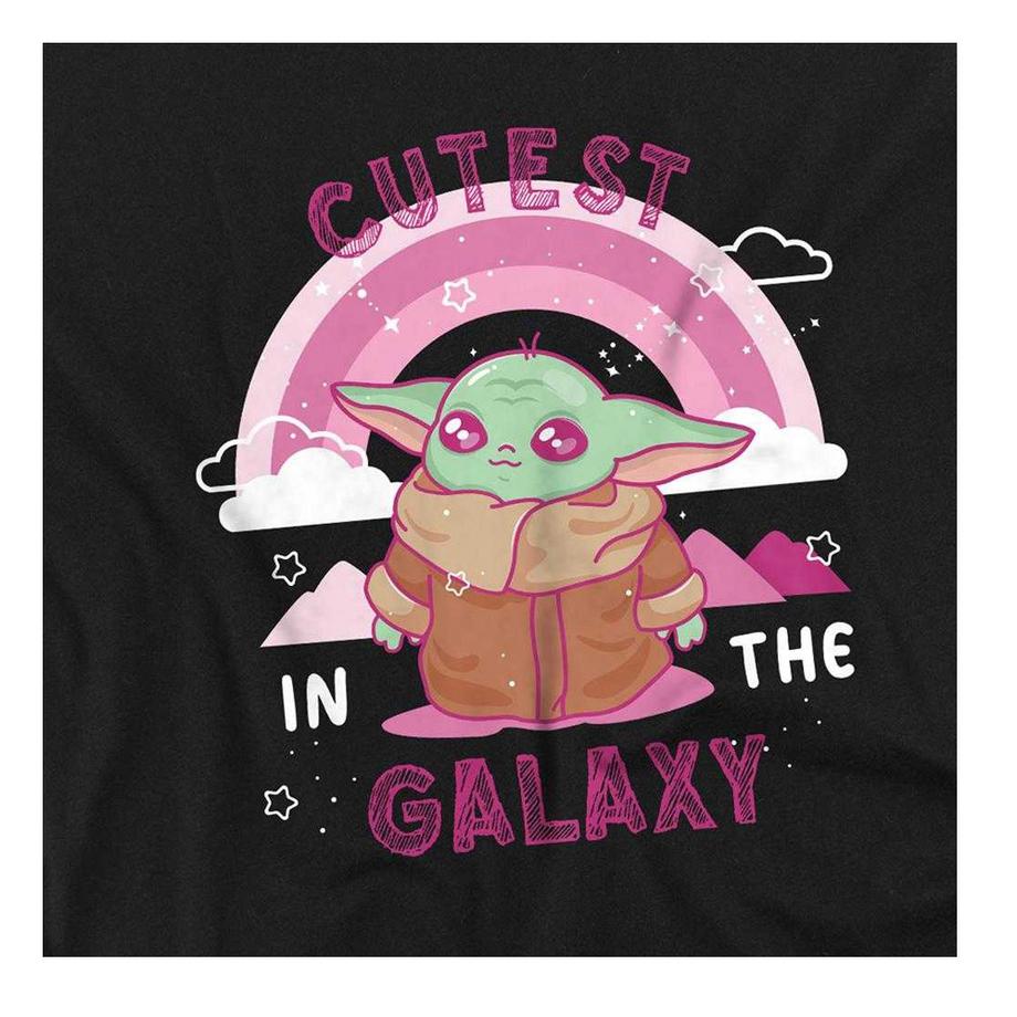 STAR WARS  Cutest In The Galaxy Maglietta Grogu Cotone Pettinato Ringspun 