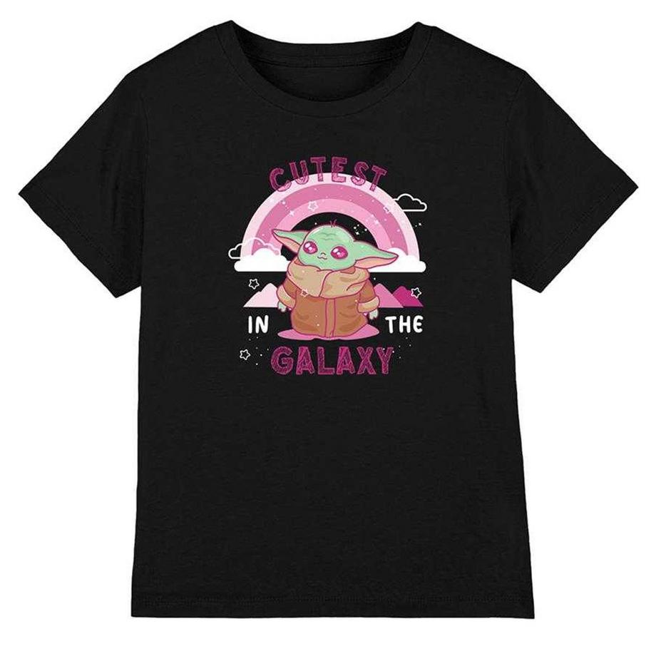 Cutest In The Galaxy Maglietta Grogu Cotone Pettinato Ringspun