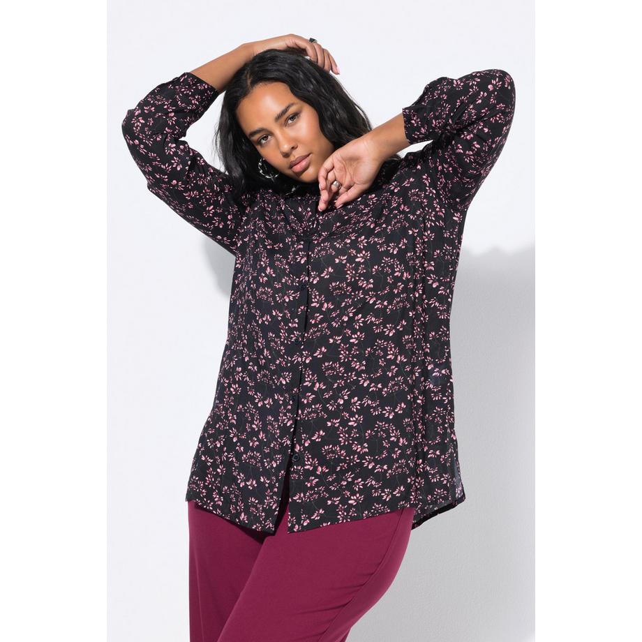 Studio Untold Hemdbluse Boxy Shape Flower-Alloverprint  