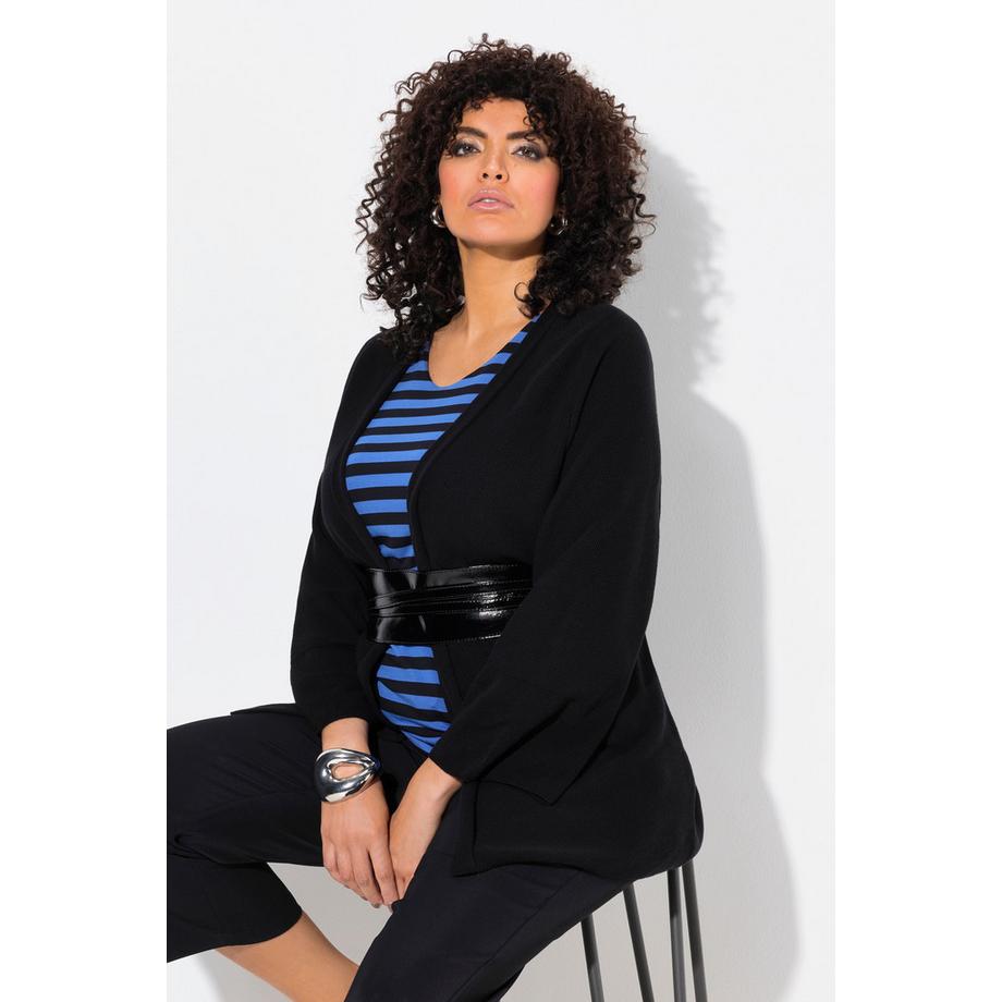 Ulla Popken A-Linie Offene Strickjacke 3/4-Arm  