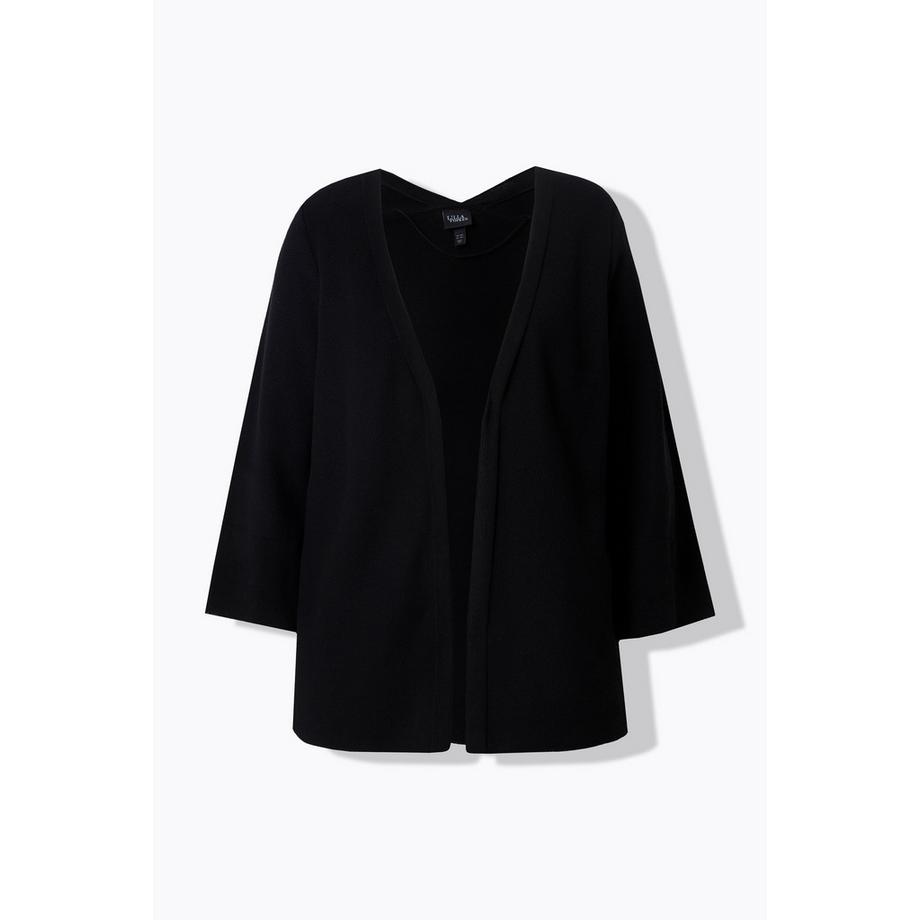 Ulla Popken A-Linie Offene Strickjacke 3/4-Arm  