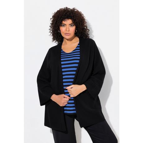 Ulla Popken Cardigan Aperto Taglio Svasato Maniche 3/4  