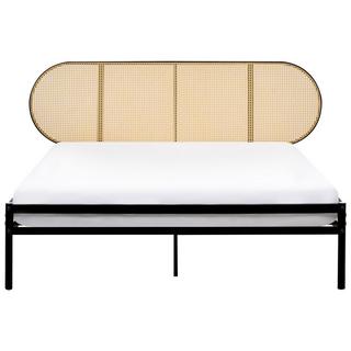 Beliani Lit avec sommier en Métal Moderne BOULIN  