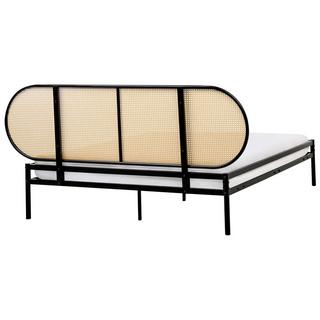 Beliani Lit avec sommier en Métal Moderne BOULIN  