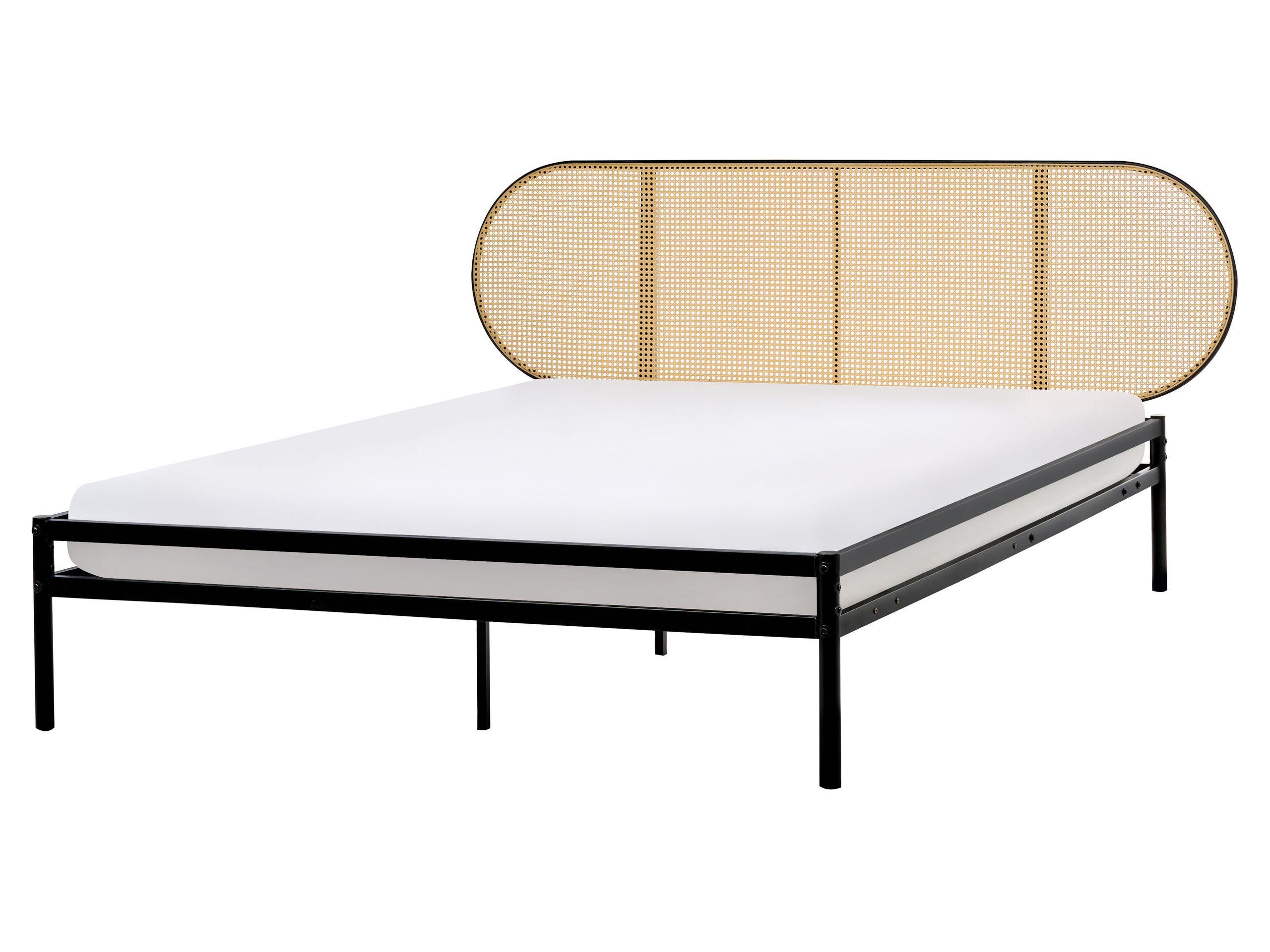 Beliani Lit avec sommier en Métal Moderne BOULIN  