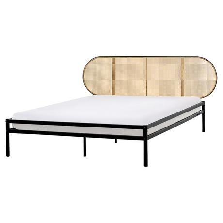 Beliani Lit avec sommier en Métal Moderne BOULIN  