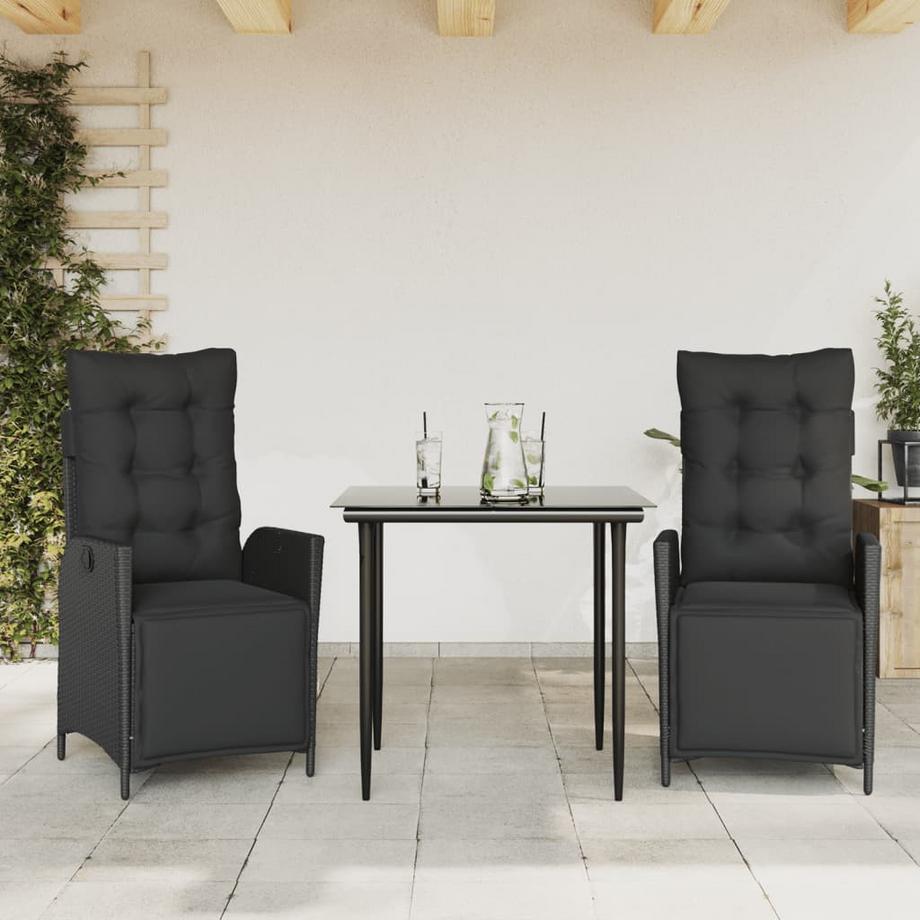 VidaXL Ensemble à manger de jardin rotin synthétique  