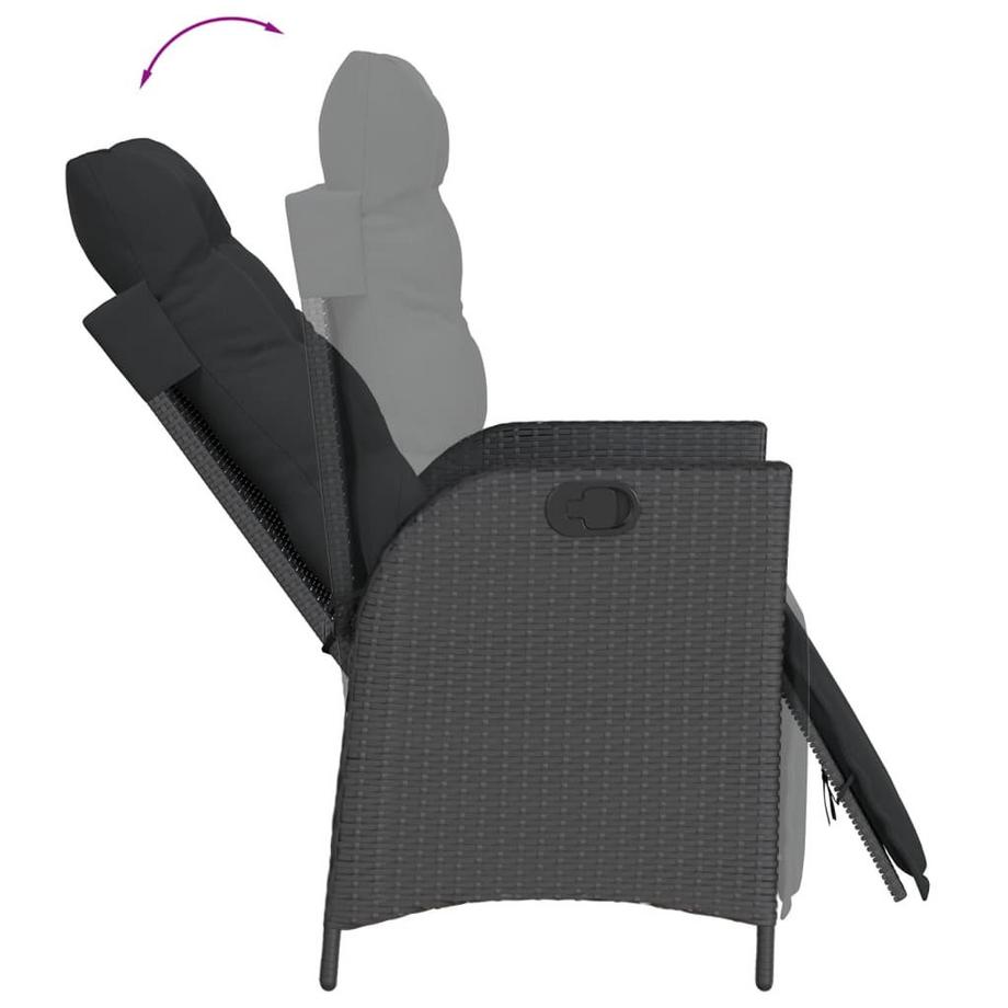 VidaXL Ensemble à manger de jardin rotin synthétique  