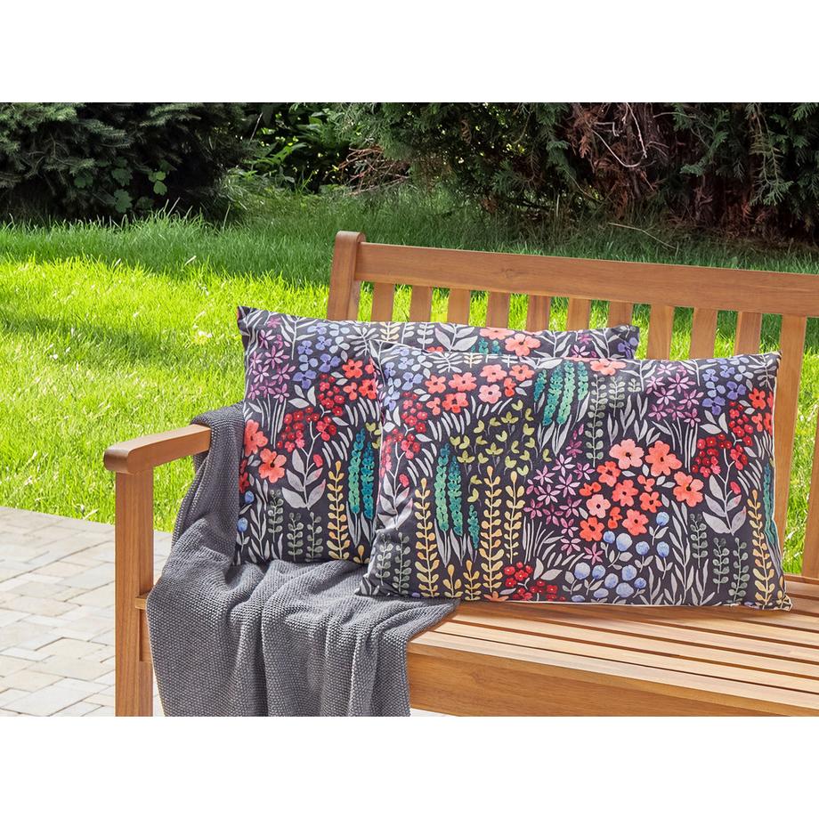 Beliani Gartenkissen 2er Set aus Polyester Boho CASTELARO  