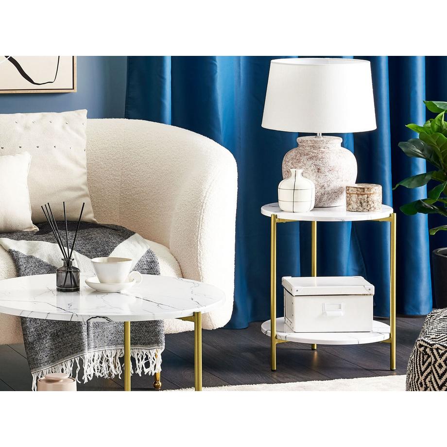 Beliani Table d'appoint en MDF Moderne REVA  