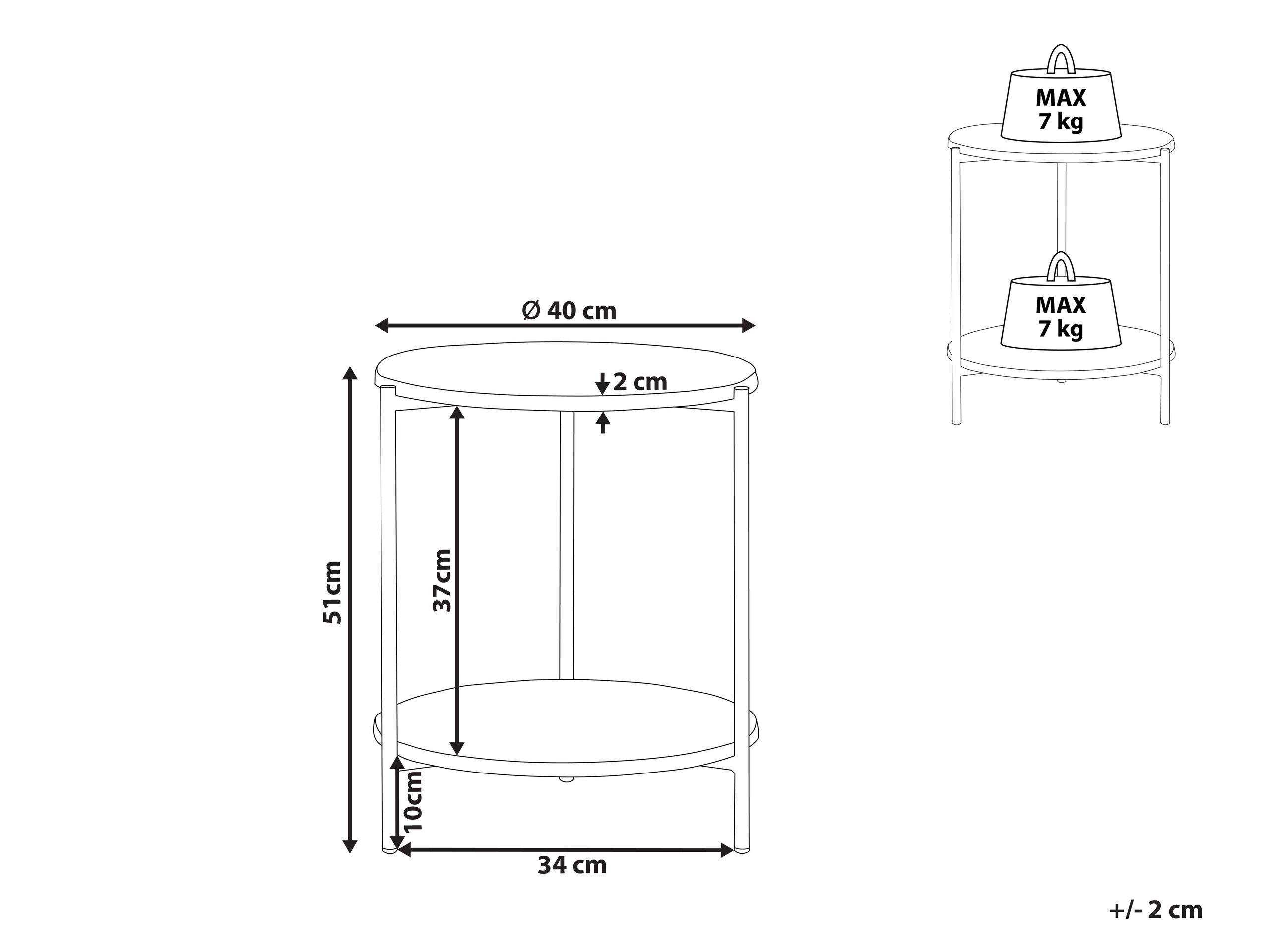 Beliani Tavolino en Fibra a media densità (MDF) Moderno REVA  