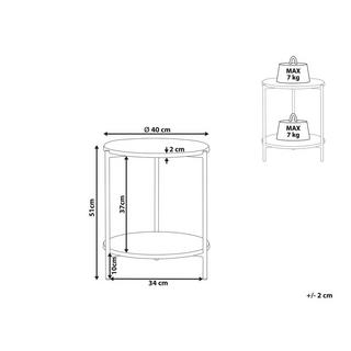 Beliani Beistelltisch aus MDF-Platte Modern REVA  